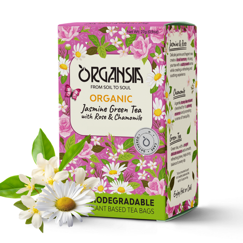 ORGANSIA BIO Jasmine Green Tea with Rose & Chamomile